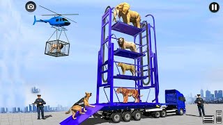 Real wild animal transport truck: transport sim - farm animal transport by plane - kids trucks screenshot 2