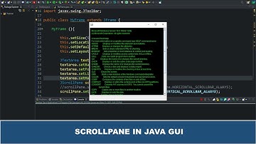 Java GUI Tutorial #65 - Create a ScrollPane Using JScrollPane Class In Java GUI Swing