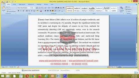 MACHINE LEARNING AND END-TO-END DEEP LEARNING FOR THE DETECTION  IEEE CSE PROJECT 2020-2021