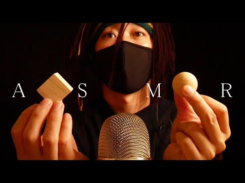 ASMR Tapping / Wooden Blocks vs Wooden Balls (No Talking)(Japanese men Help Deep Sleep & Relaxation)