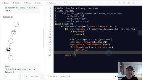968. Binary Tree Cameras | English | Hard