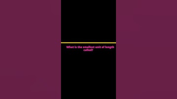 Smallest unit of length/Learn With Nitish