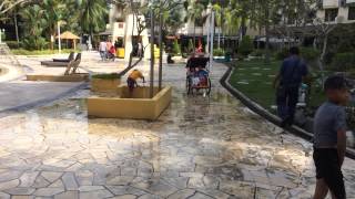 Trishaw riding around the pool 2