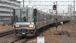 【4K】JR琵琶湖線　普通列車223系電車　草津駅到着