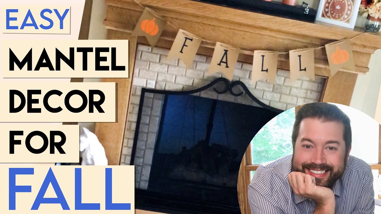 How to Make EASY Fall Bunting for your Fireplace Mantel | Fall fireplace Garland | Cricut Fall DIY