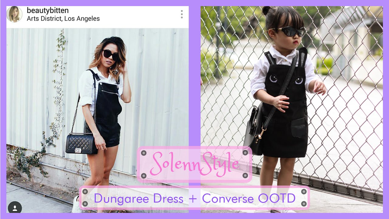 black dungaree dress kids
