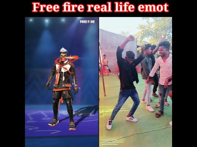 Free fire cobra  bundle emot vs free fire real life emot cobra group dance #freefire #shorts #short