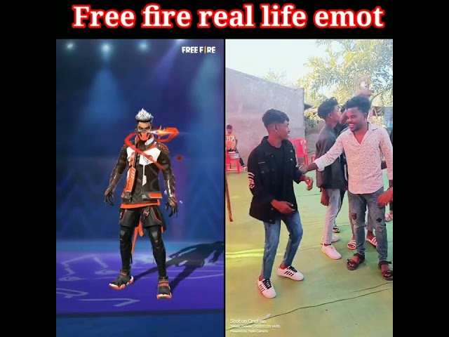 Free fire cobra  bundle emot vs free fire real life emot cobra group dance #freefire #shorts #short class=