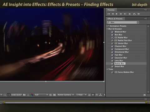 After Effects Effects & Presets panel 1/2: finding effects
