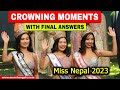 Miss nepal 2023 crowning moments with the final answers miss nepal 2023 srichchha pradhan