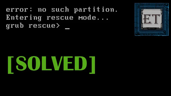 How to Fix Grub Error: No Such Partition. Entering Rescue Mode. Grub Rescue