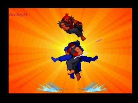 Street Fighter Alpha 2 - Ryu vs Akuma (Boss Fight) + Ending 