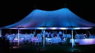 Emily and Colm's wedding in NH, July 2013 | Ridiculous tent uplighting
