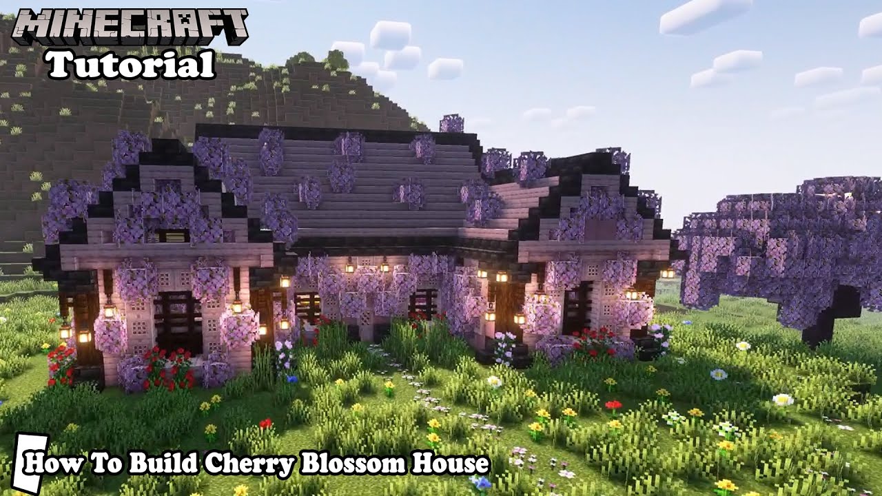 Minecraft Tutorial How To Build Cherry Blossom House Minecraft 