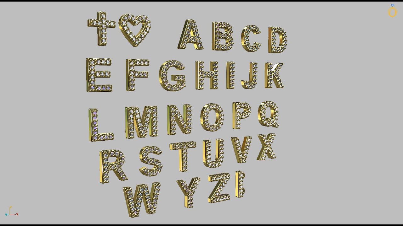 Alphabet Letters 8mm Stones 1mm - YouTube