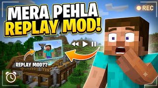 Replay mod in phone 😮 #pojavlauncher #mojolauncher #Minecraft #replaymod #mobile 