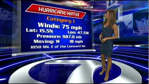 WSVN-TV 7NEWS Hot Julie Durda in a blue dress 9/1/2011