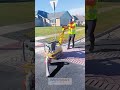 ODDLY SATISFYING Brick Crosswalk Stamping