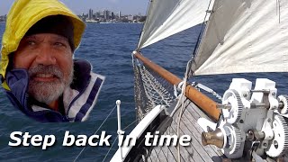 When dinghy cruising was serious stuff, experience sailing the historic Kathleen Gillett in Sydney