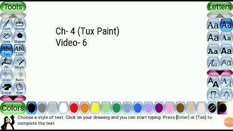 Class 4, Comp.Sc,Ch-4(TuxPaint), video-6