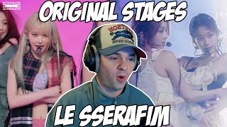 LE SSERAFIM (르세라핌) 'EASY' & 'Swan Song' Original Stage | REACTION