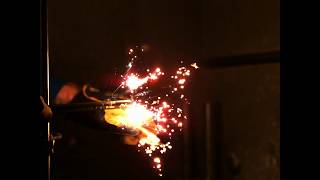 Ferrocerium rod spark generator recorded at high speed