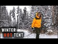 Our First Time Winter Camping in a Hot Tent