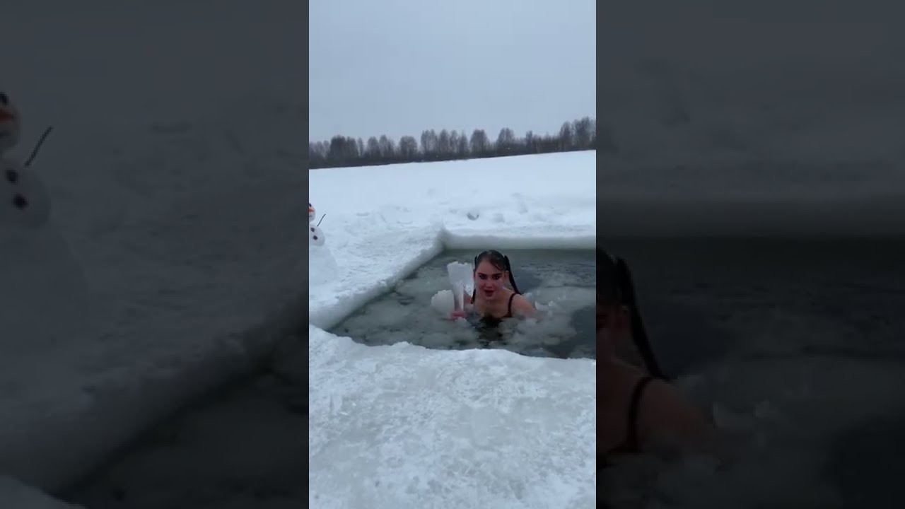 Girl taking ice bath - YouTube