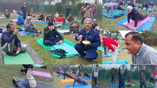 Early morning Yoga exercise and breakfast | Amin Hafeez