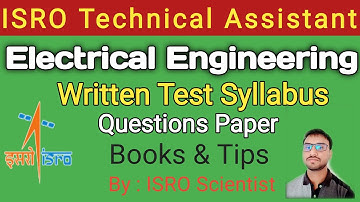 isro technical assistant electrical | Syllabus | Books | Preparation strategy