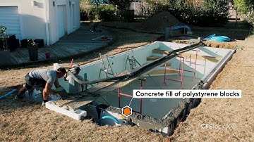 CFBlock X, polystyrene blocks for inground swimming pool