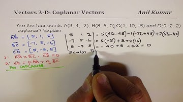 Are the Four Points Coplanar Vectors Strategy Triple Product and Linear Combination - EDEXCEL - GCSE