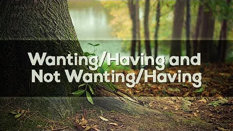 Wanting/Having and Not Wanting/Having