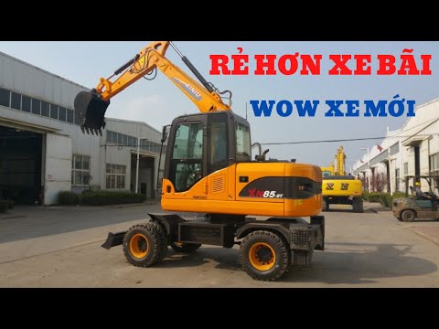 Video Xúc đào Trung Quốc Xiniu X9 bánh lốp | Xúc đào bánh... - youtube