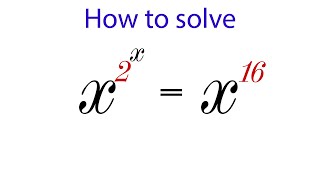 What is X? A Nice Exponential Equation
