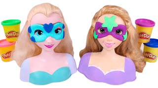 MANUALIDADES 🌈 Máscaras de CARNAVAL para ELSA y ANNA 🎭 Vídeos para niños