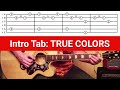 True colors  cyndi lauper acoustic intro with tab  two versions  zo guitar