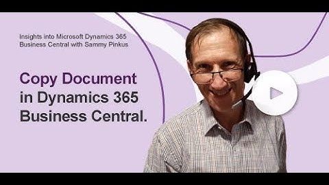 Copy Document in Microsoft Dynamics 365 Business Central
