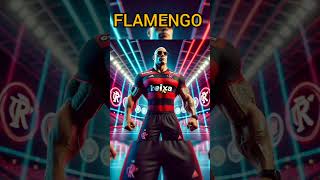 The Rock with different football equipment in brazil #brasil #futbol #santos #palmeiras #flamengo