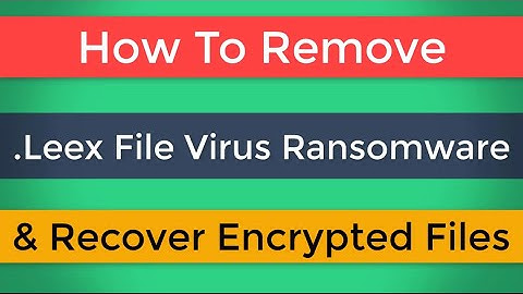 Leex Virus Ransomware. Remove .Leex File Virus and Decrypt .Leex Files