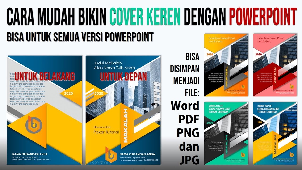 Cara Membuat Cover Makalah Proposal Laporan Buku Dll Youtube