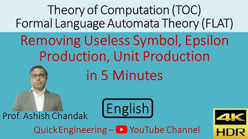Removing Useless Symbol,Epsilon Production and Unit Production from the Grammar |  TOC