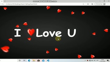 Falling Heart animation with pure css and html