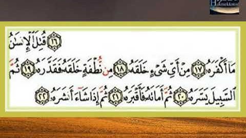 سورة عـَـبَـسَ بصوت الشيخ عبد اللطيف العوض