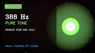 388 Hz Pure Tone - 10 Hours - Dark 3D Screen - Remove Fear and Guilt