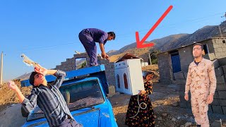 Download Lagu Tiling the front porch with Abu, whitewashing the room with Ali, and cooking dough with Razieh🥣 MP3