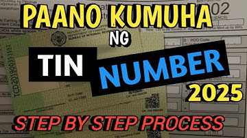 PAANO KUMUHA NG TIN NUMBER 2025 | HOW TO GET TIN NUMBER STEP BY STEP PROCESS 2025