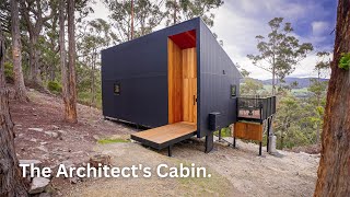 Inside A Small, Open Plan ArchitectDesigned Cabin With Built in Furniture | Hunter Huon Valley, TAS
