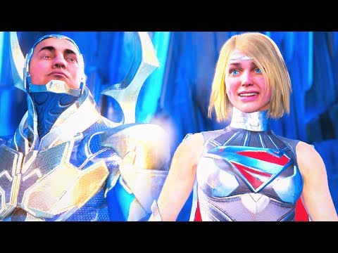 INJUSTICE 2 - Blue beetle TRYING TO TICKLE supergirl 😏 Funny dialogues