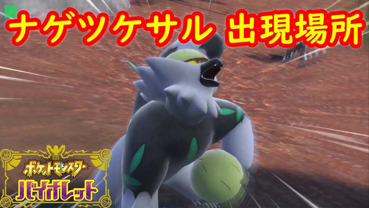 ナゲツケサル 出現場所 入手方法 攻略 ポケモン スカーレット バイオレット Youtube